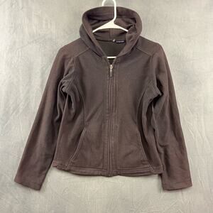 Malden Mills Polar Fleece Full Zip Jacket Women's XS Hooded Performance Hiking